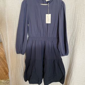 Target Universal Thread Goods Co new long sleeve blue gray ombré dress size S